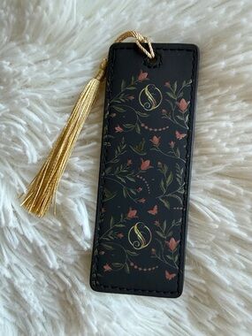 NWOT Wicked Shiz Faux Leather Bookmark with Gold Tassel